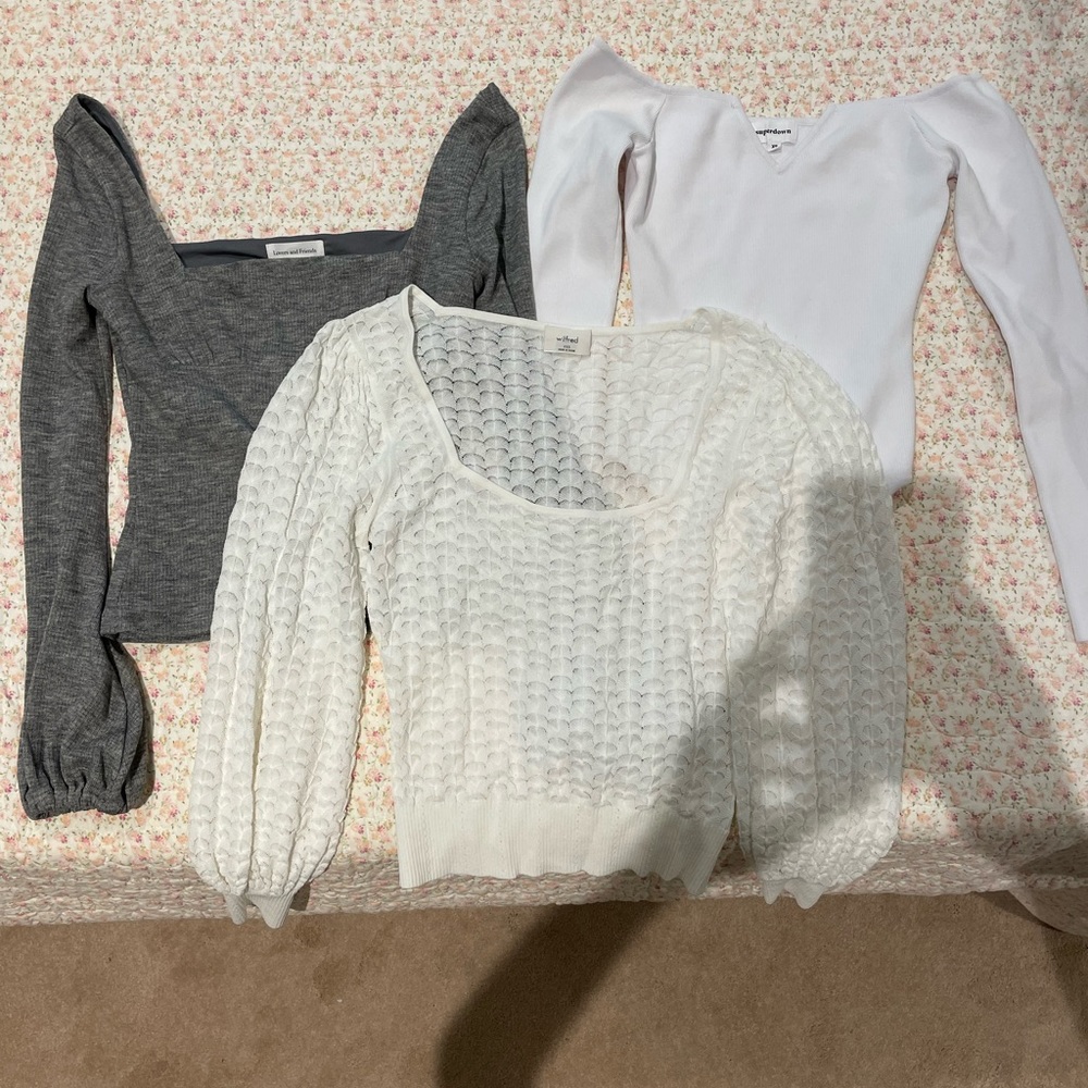 Three long sleeve tops - Superdown, Lovers and Friends and Wilfred